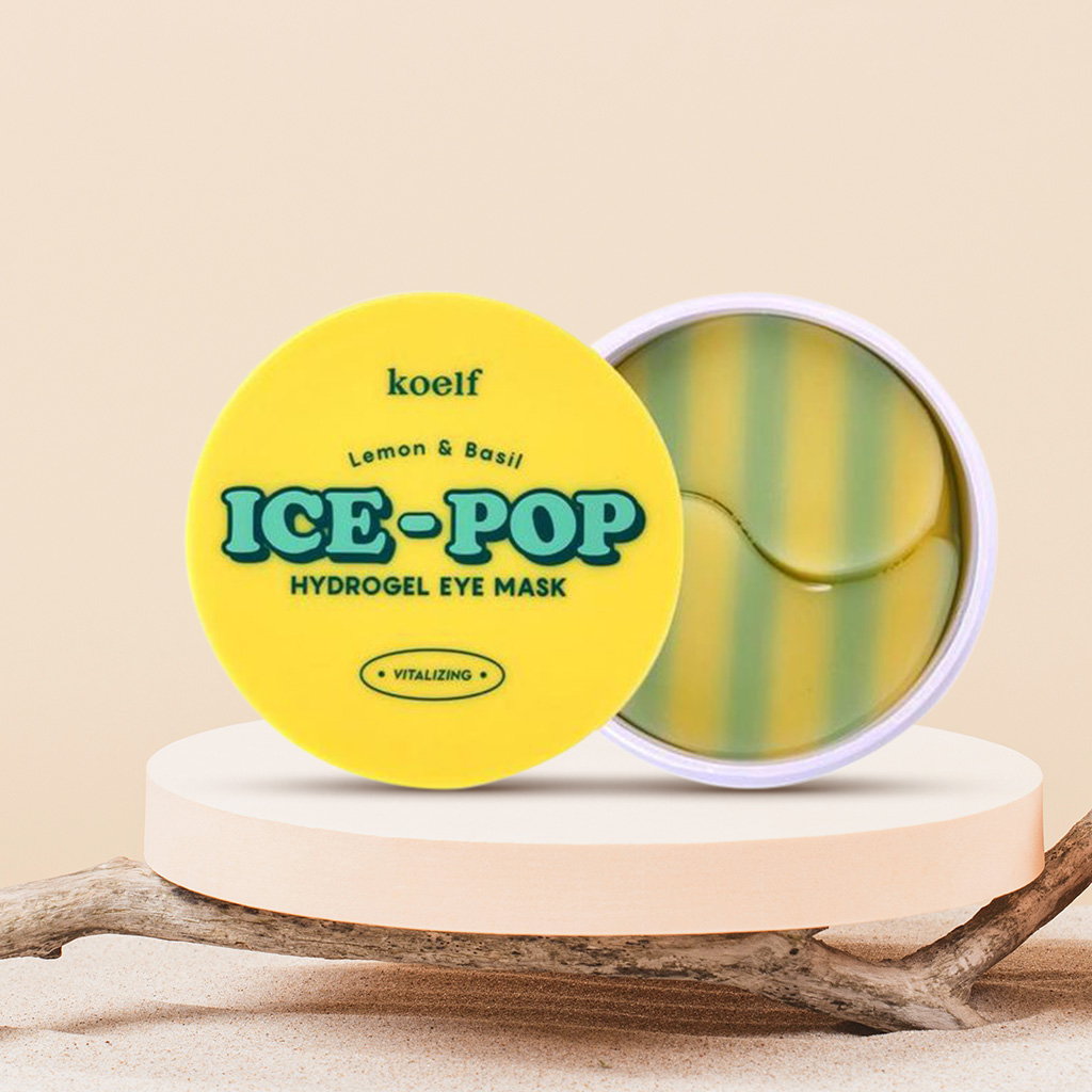 Патчи Koelf Lemon & Basil Ice-Pop Hydrogel Eye Mask с лимоном и базиликом