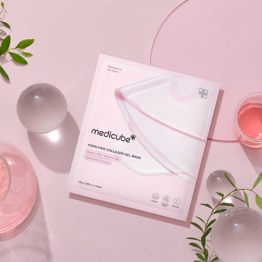 8 Гідрогелева маска для обличчя Medicube PDRN Pink Collagen Gel Mask з колагеном