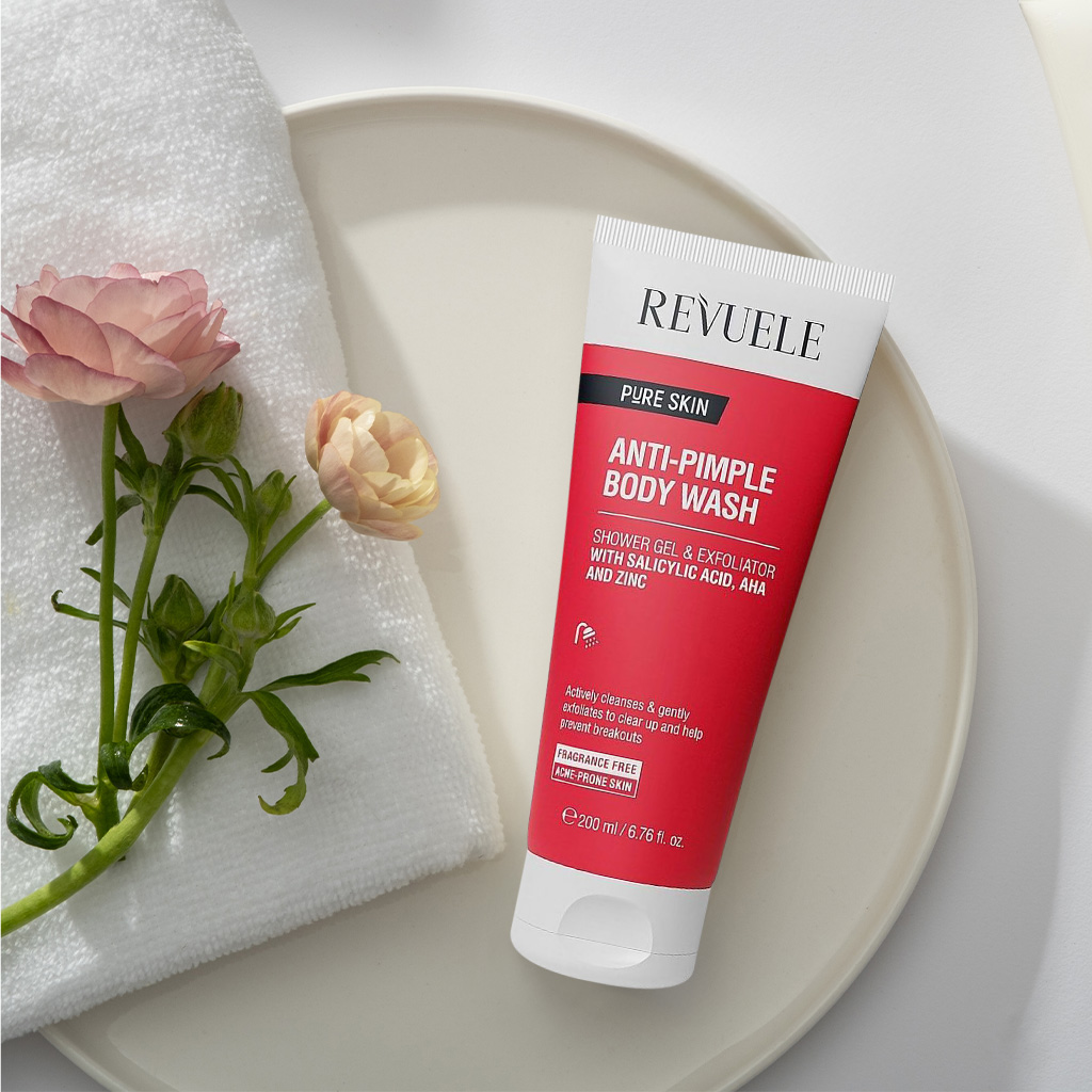 05 Очищуючий засіб для тіла Revuele Pure Skin Anti-Pimple Body Wash (619)