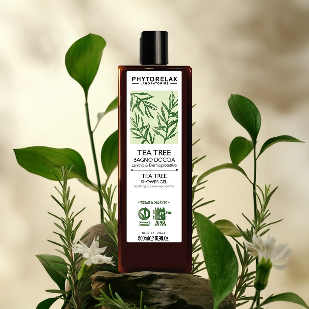 06 Заспокійливий гель для душу Phytorelax Laboratories Tea Tree Shower Gel (445)