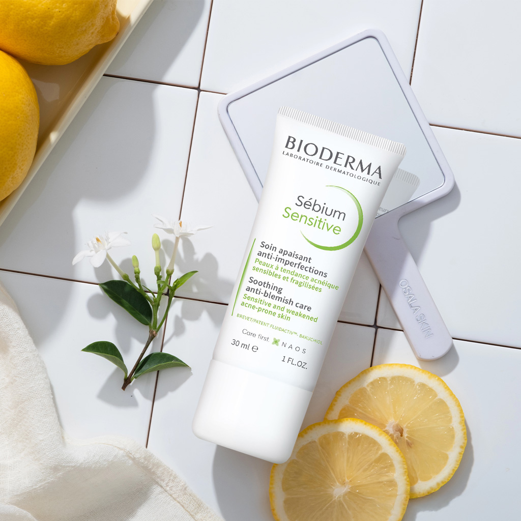 02 Заспокійливий засіб для обличчя Bioderma Sebium Sensitive Soothing Anti-Blemish Care (1534)