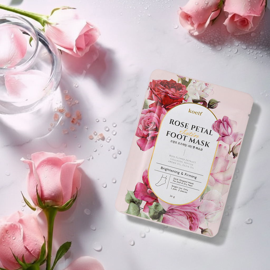 04 Koelf Rose Petal Satin Foot Mask (461)