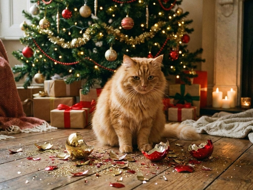 1-Як-прикрасити-ялинку,-якщо-в-будинку-живе-кіт