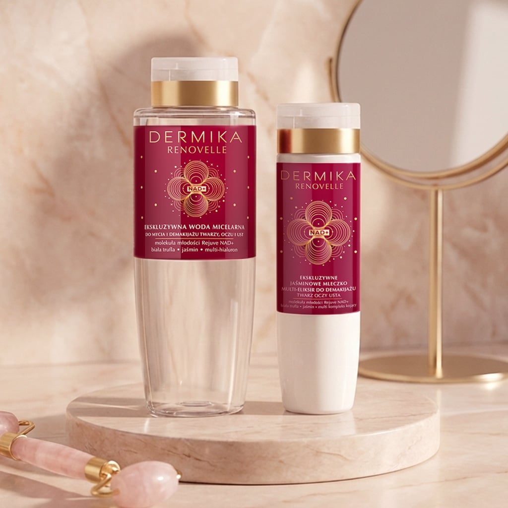Міцелярна вода і молочко для зняття макіяжу Dermika Renovelle