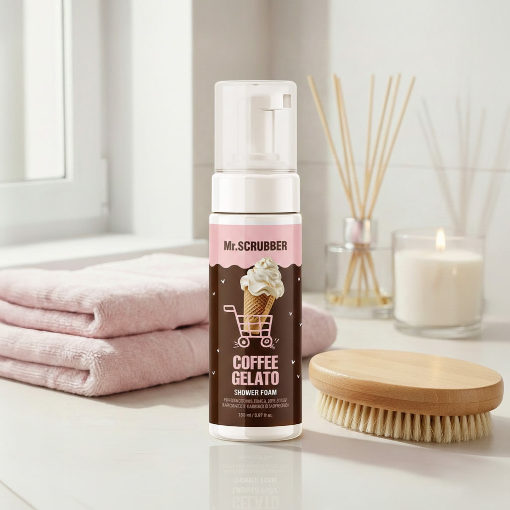 04 Mr.Scrubber Coffee Gelato Shower Foam (992)